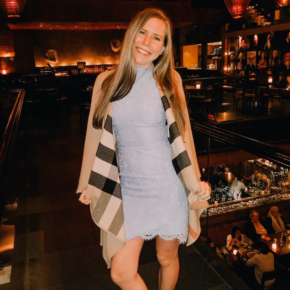 Blue Lace Formal Dress